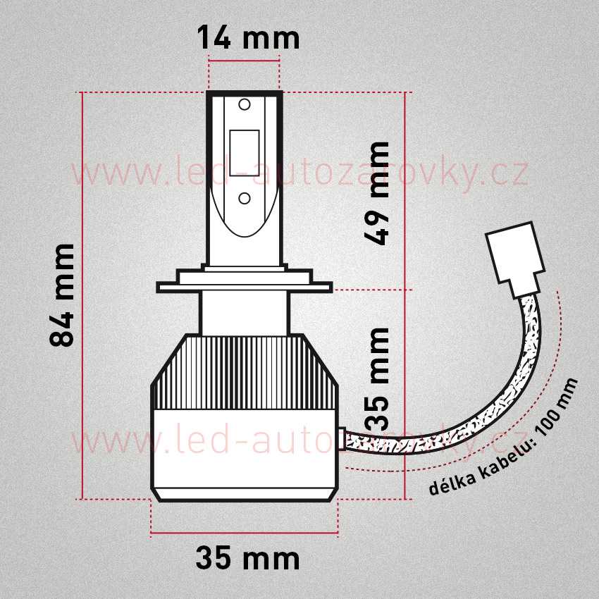 Akce - C6 LED headlight H8 6000k 36w/3800lm 12v