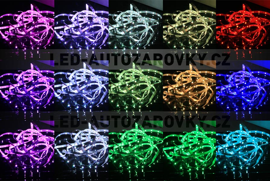 VÝPRODEJ - LED pásek 5m, 7-barevný(RGB) - ZDROJ ZDARMA!