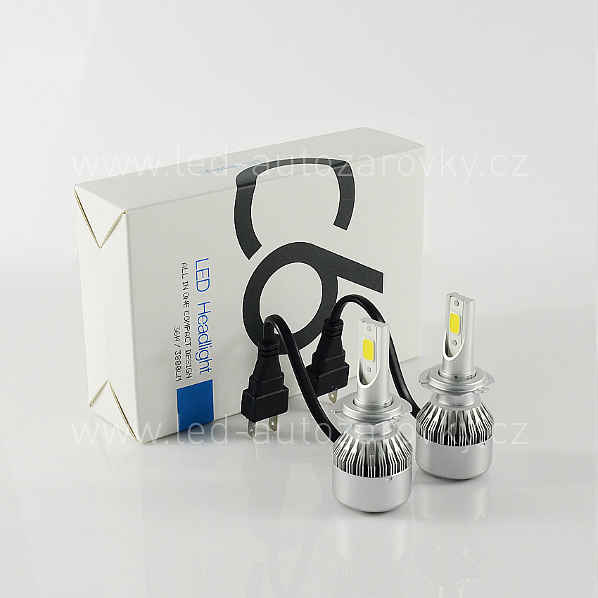 Výprodej - C6 H7 LED headlight 6000k 36W/3800lm 12V
