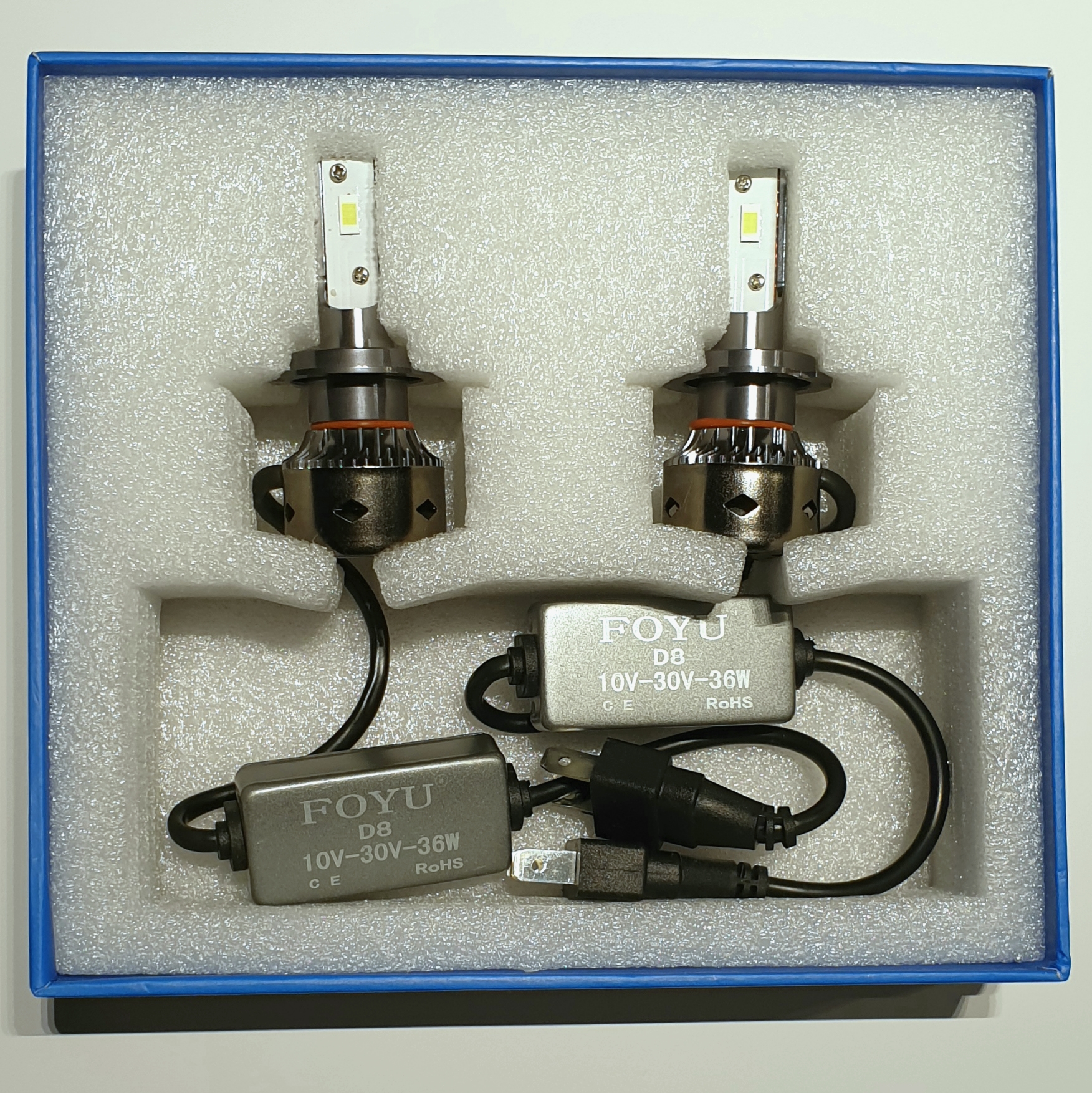 LED D8 autožárovka H1, 4800LM 2x42w cree canbus 6000k - sada 2ks