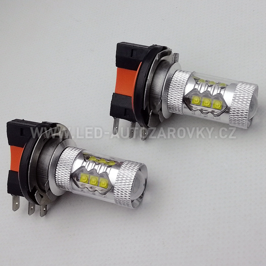 AKCE: LED žárovka H15 12V 16smd 50W 6000K - VW, AUDI, BMW, Škoda, 1ks