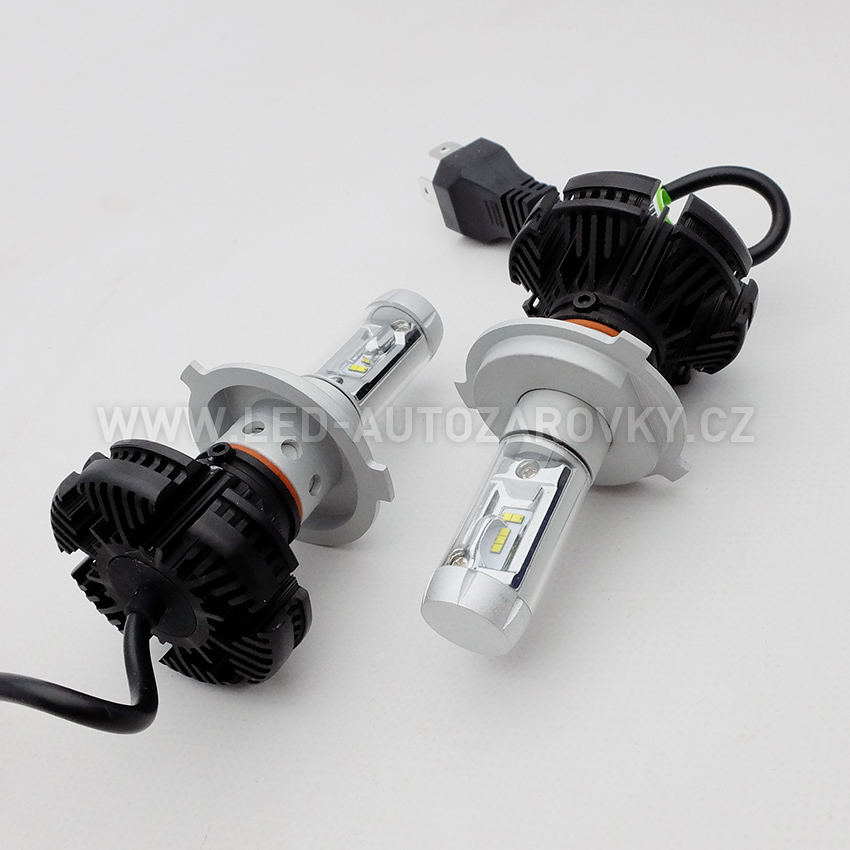 LED headlight H4 - X3 6000lm 50w IP67 - 3000k / 6500k / 8000k