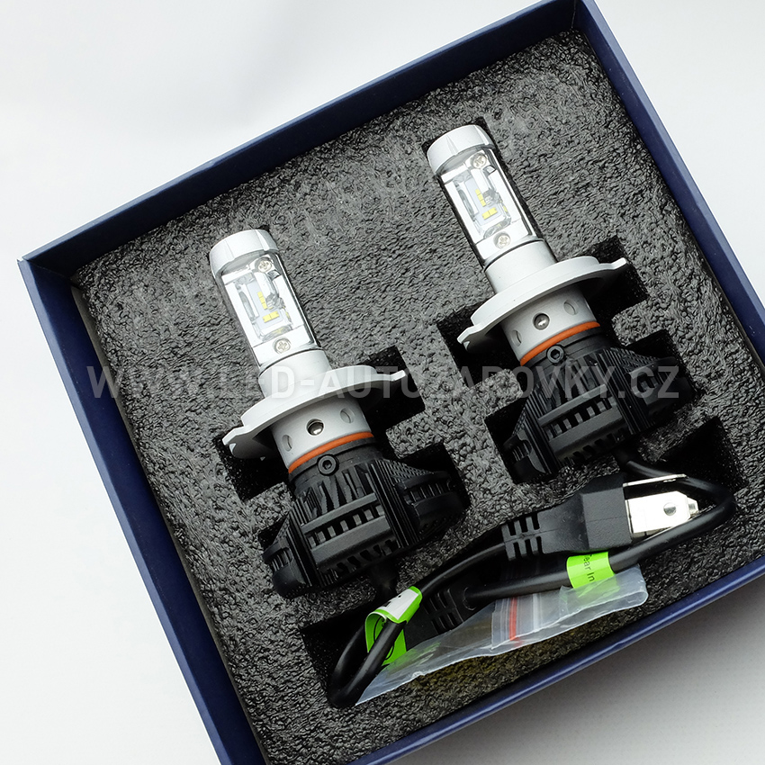 LED headlight H4 - X3 6000lm 50w IP67 - 3000k / 6500k / 8000k