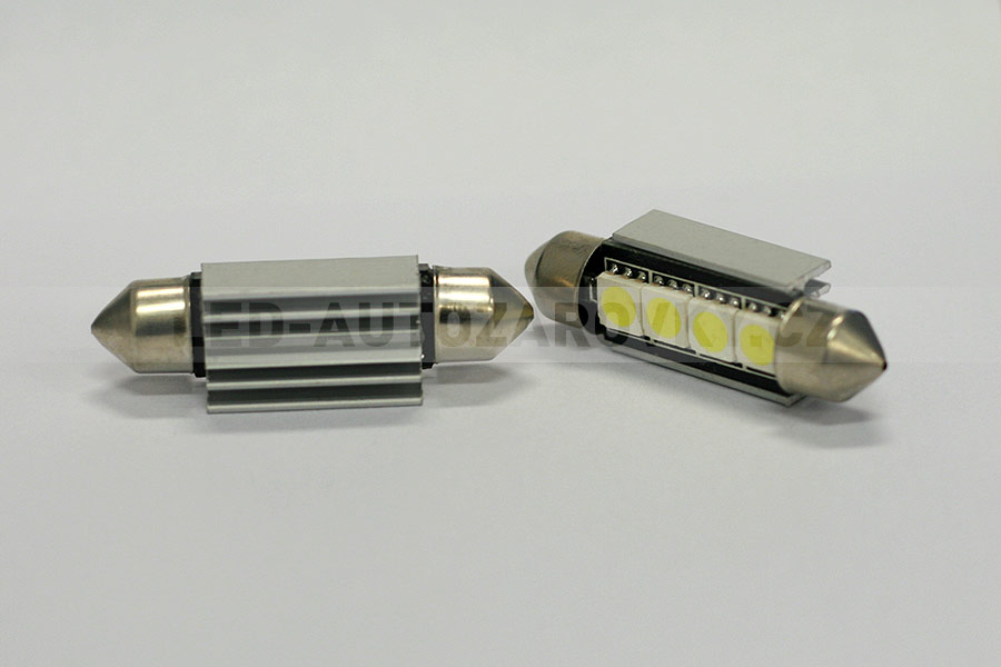 CAN-BUS sufitka bílá - Super Light, 4 SMD LED, 44mm, 1ks