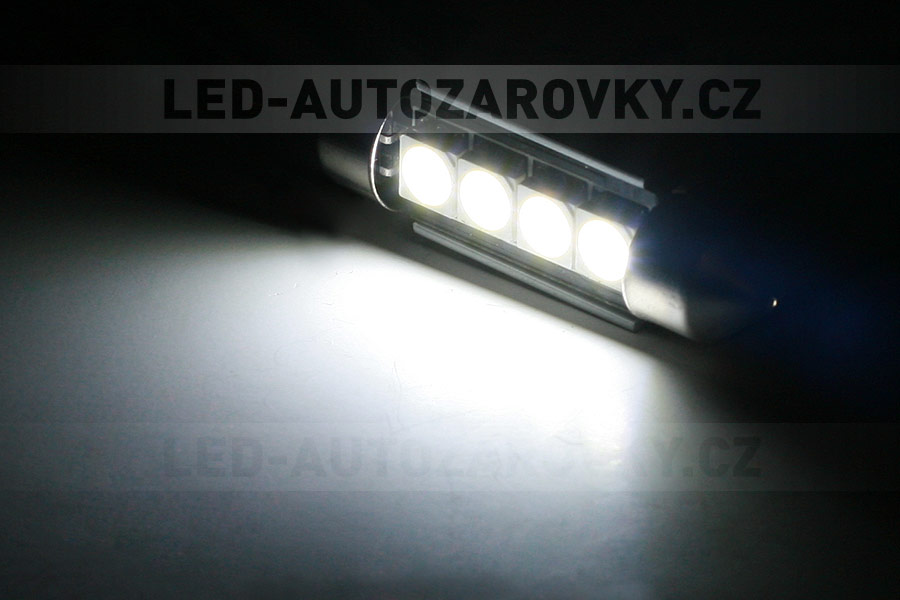 CAN-BUS sufitka bílá - Super Light, 4 SMD LED, 44mm, 1ks