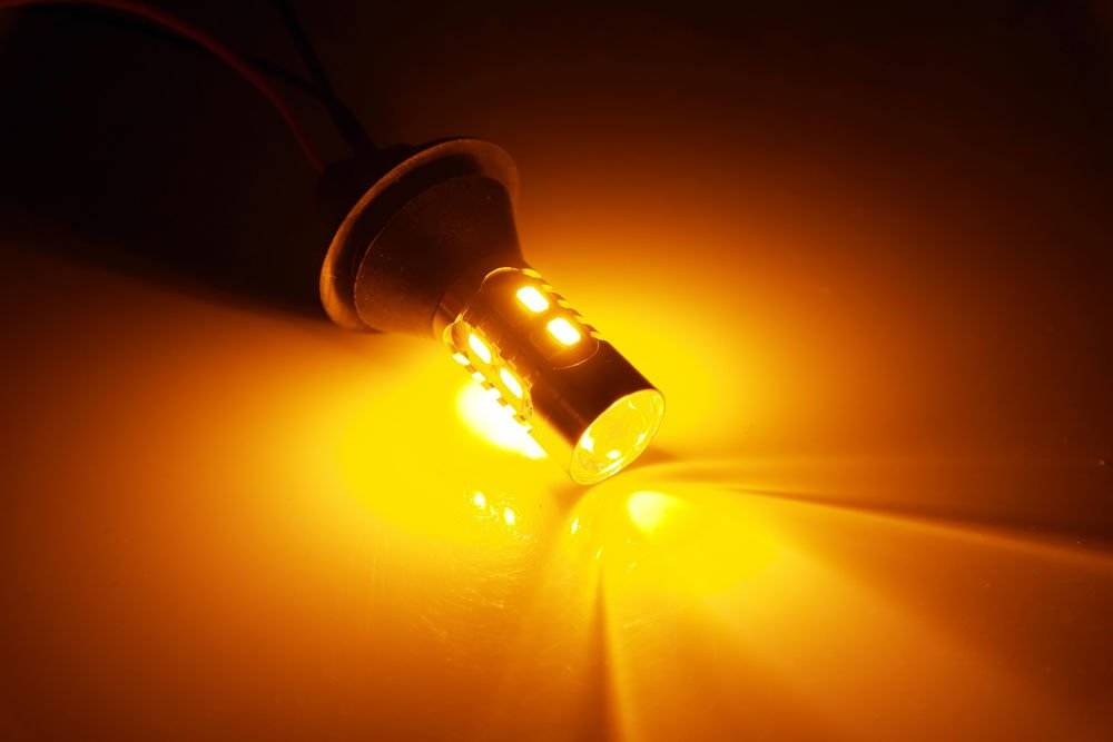 LED žárovky BA15S denní svícení + blinkr 2v1, 20SMD, 2ks