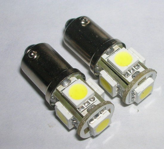 Parkovací světlo BA9S - 5 x LED SMD BÍLÉ, 1ks