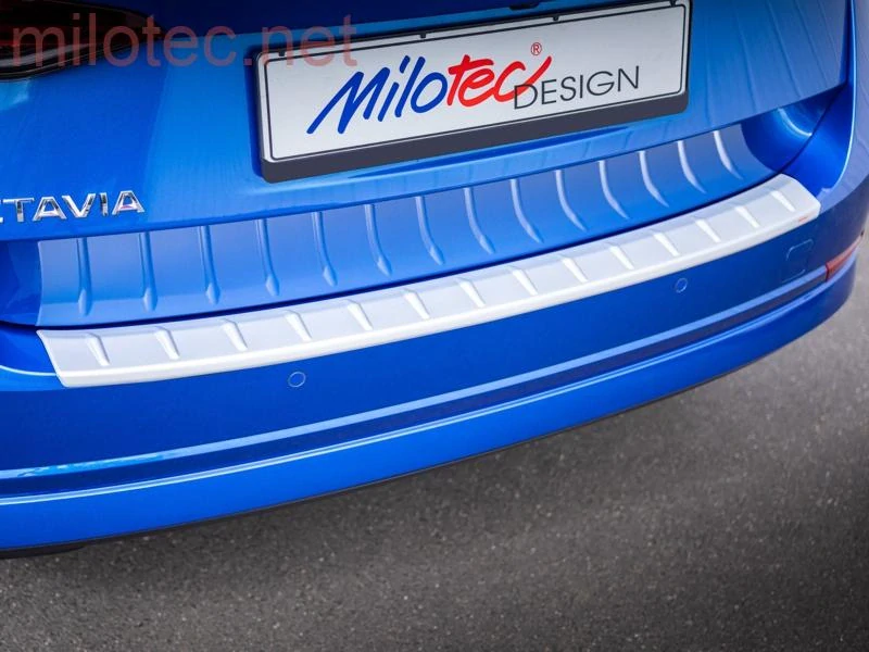 Práh pátých dveří s výstupky, ALU BRUSH matný, Škoda Octavia IV. Combi Facelift / Combi RS Facelift, od r.v. 2024