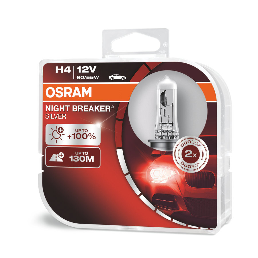 Autožárovky H4 OSRAM NightBreaker Silver 12V - 55/60W