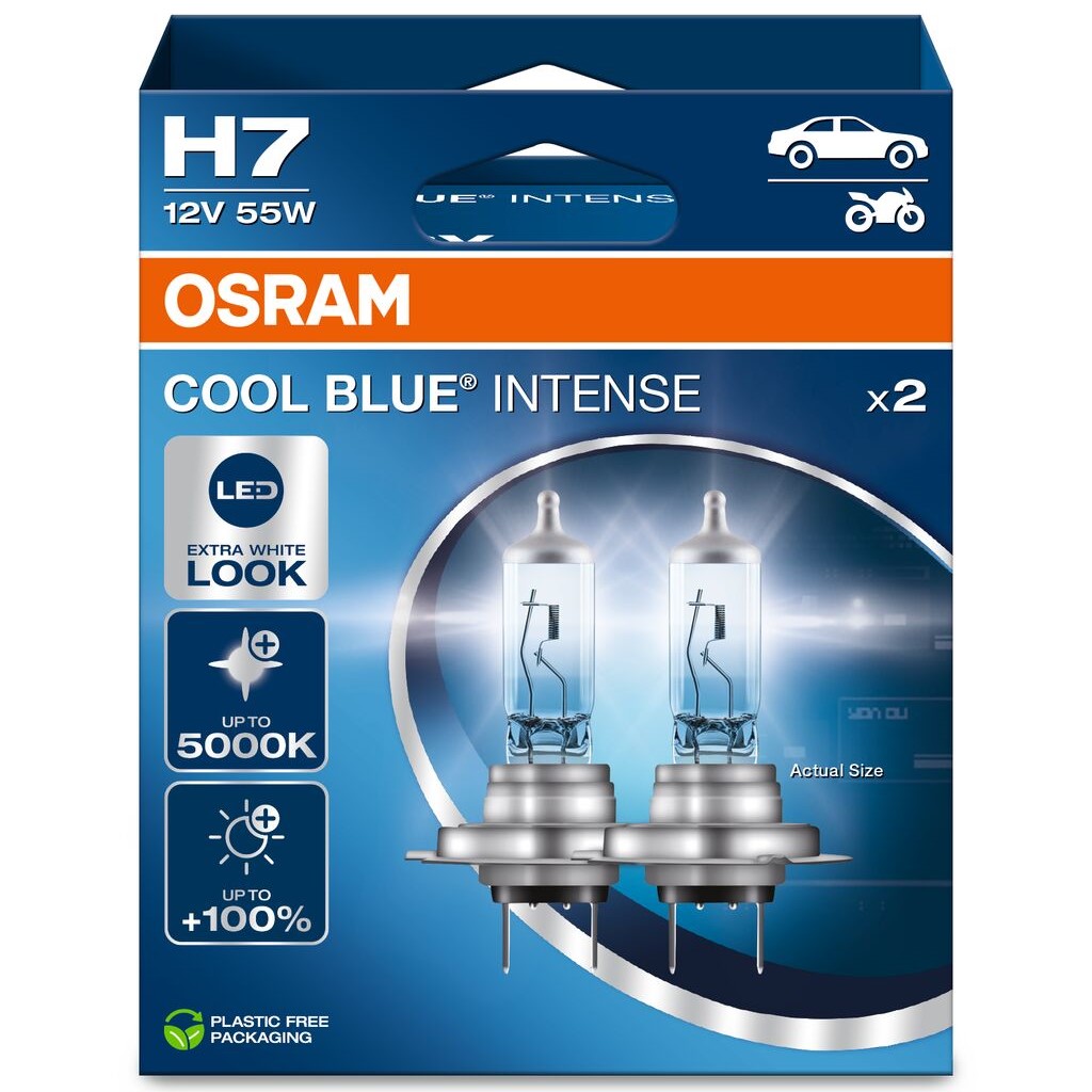 Autožárovky H7 OSRAM Cool Blue INTENSE NextGeneration 5000K +100%
