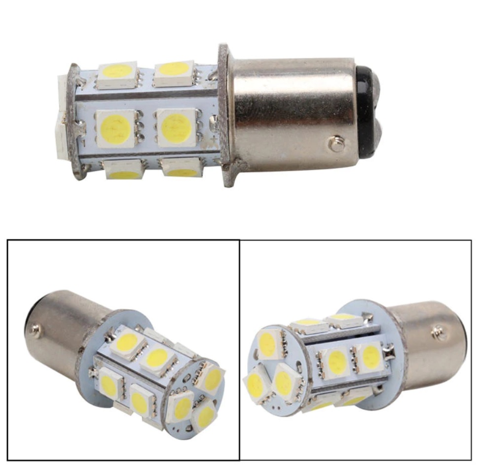 Bílá LED žárovka s paticí BA15D, dvoupólová 21/5W, 13SMD, 1ks