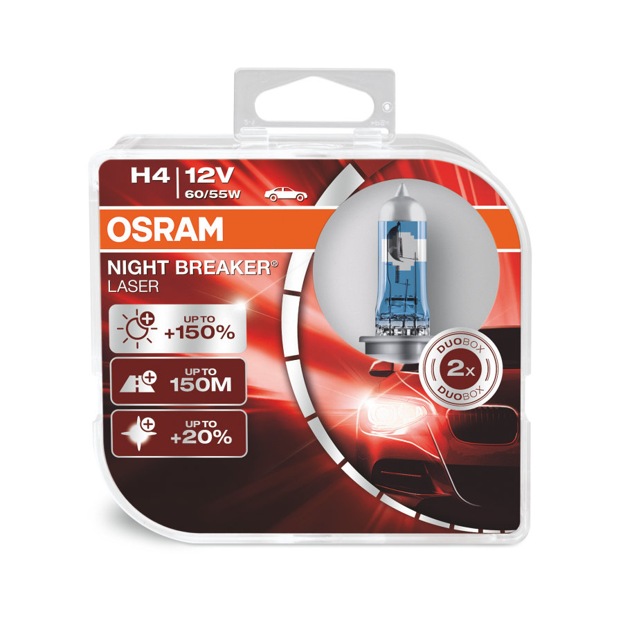 Osram H4 Night Breaker Laser +150% P43t 12V 60/55W 2ks - 64193NL-HCB
