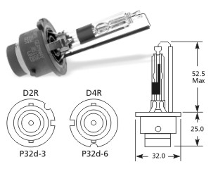 Náhradní výbojka xenon Osram D4R 4000K do originálních světlometů