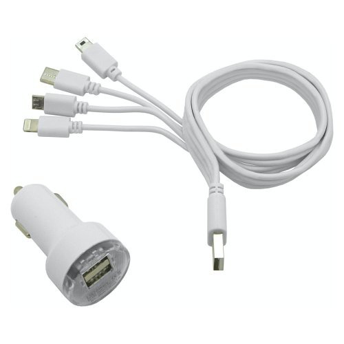 Nabíječka telefonu 12V 2,1A (Iphone, miniUSB, microUSB, USB-C)