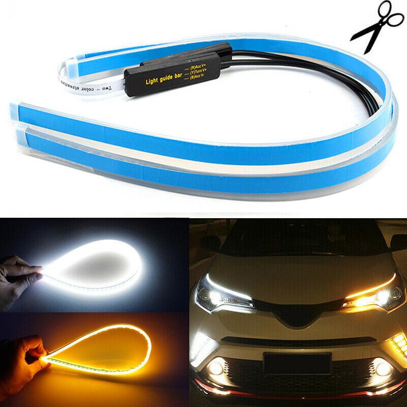 Flexibilní LED denní svícení, 12V, s funkcí blinkru, sada 2ks