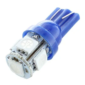 LED T10 - 5 x LED SMD MODRÉ - bezpaticové, 1ks