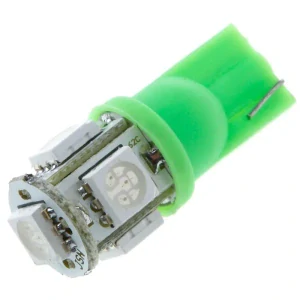 LED T10 - 5 x LED SMD ZELENÉ - bezpaticové, 1ks