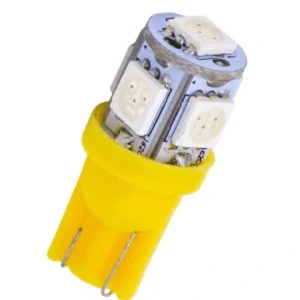 LED T10 - 5 x LED SMD ŽLUTÉ - bezpaticové, 1ks