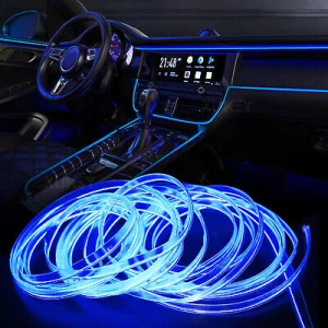Akce - svítící LED drát, 3m,  modrá barva, 12V
