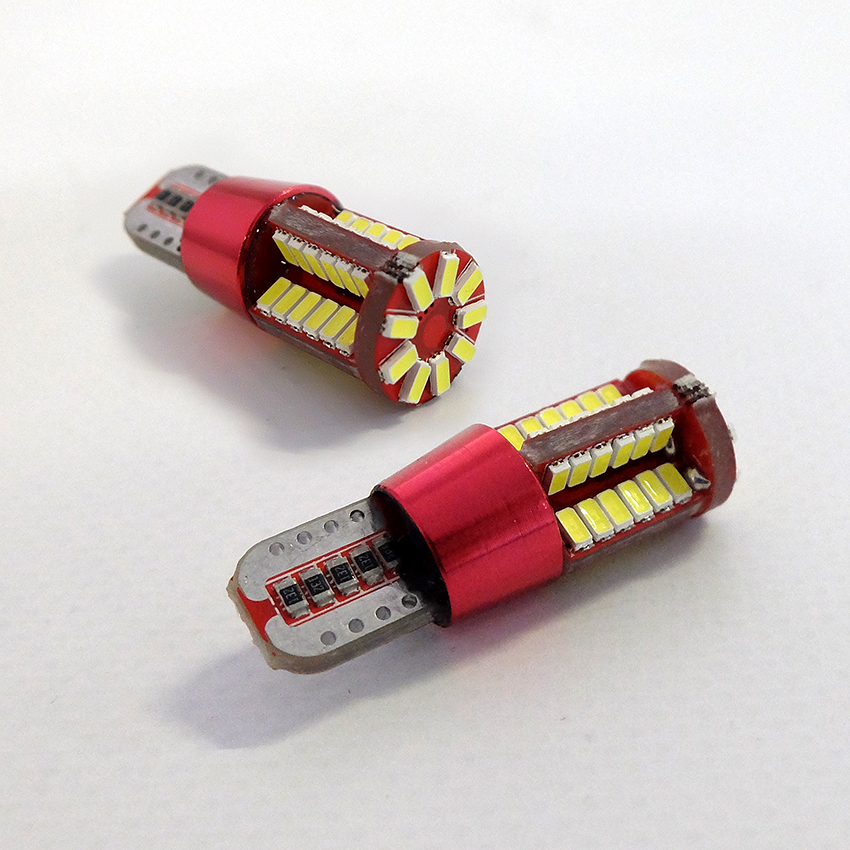 CAN-BUS LED žárovka 12V T10 bílá, 57 SMD LED, 1ks