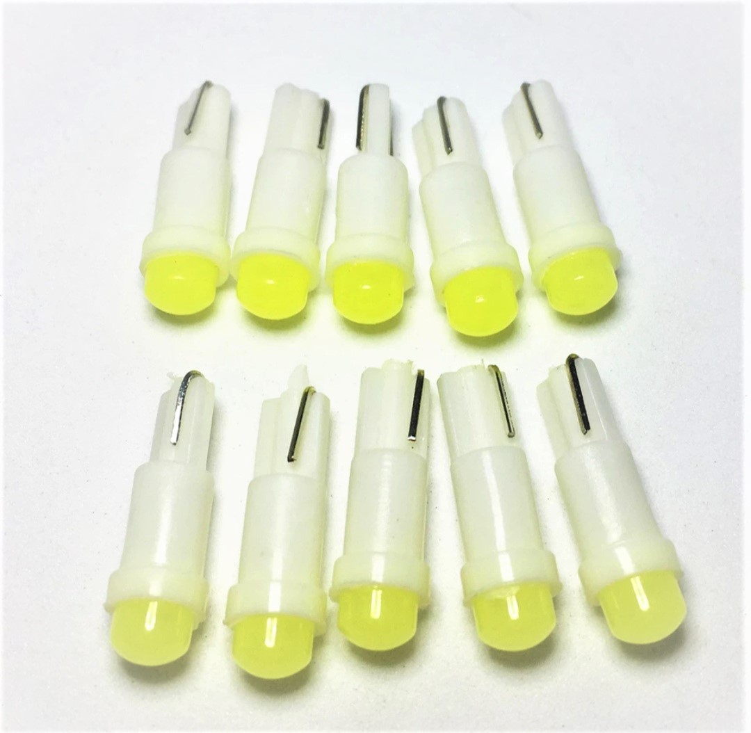 LED žárovky 12V - osvětlení přístrojové desky, bílá, T5/12V/1,2W, sada 2ks