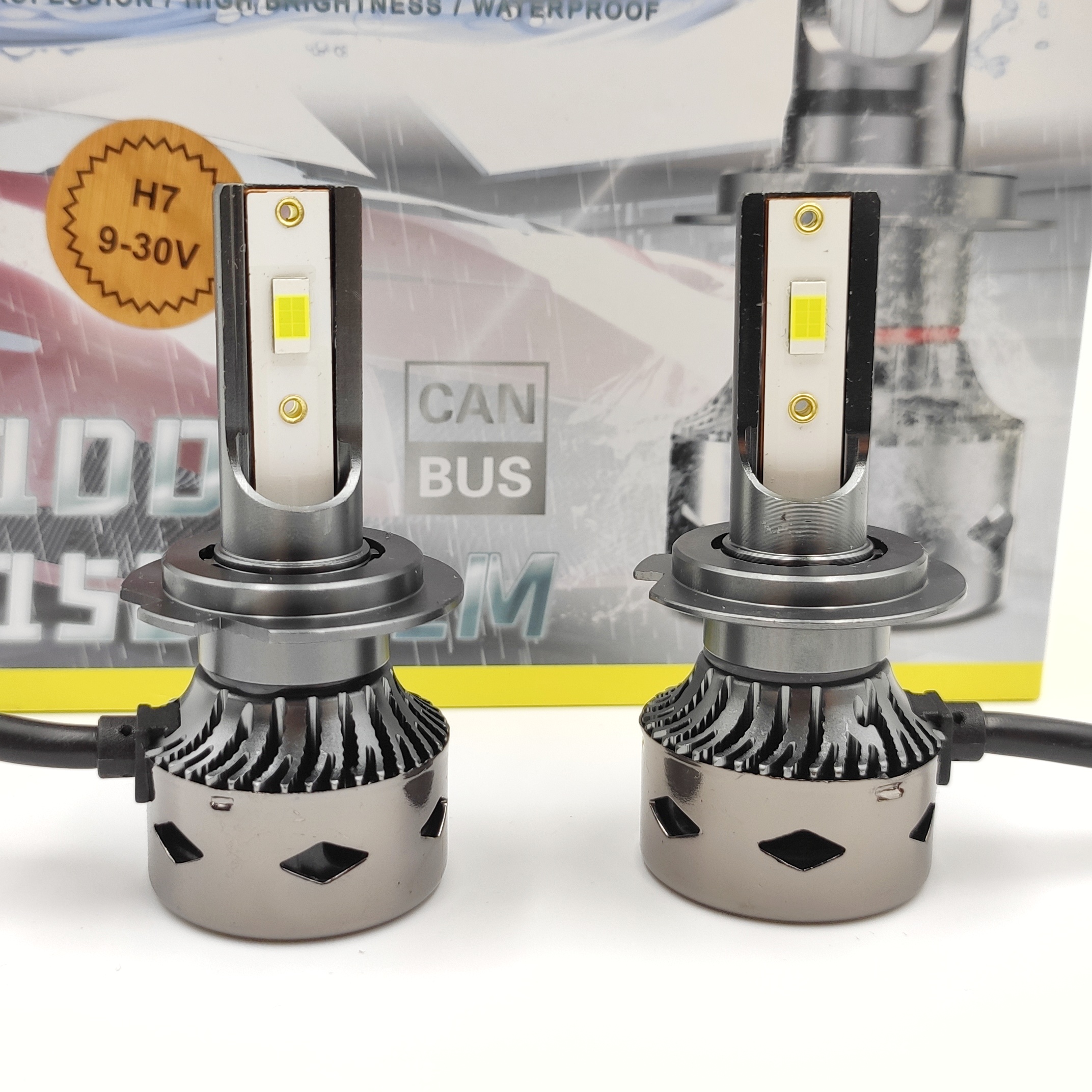 LED D8 autožárovka H7 4800LM 2x42W cree canbus 6000k - sada 2ks