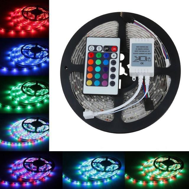 VÝPRODEJ - LED pásek 5m, RGB 7-barevný, LED 5050, DÁLKOVÝ OVLADAČ - ZDROJ ZDARMA! 