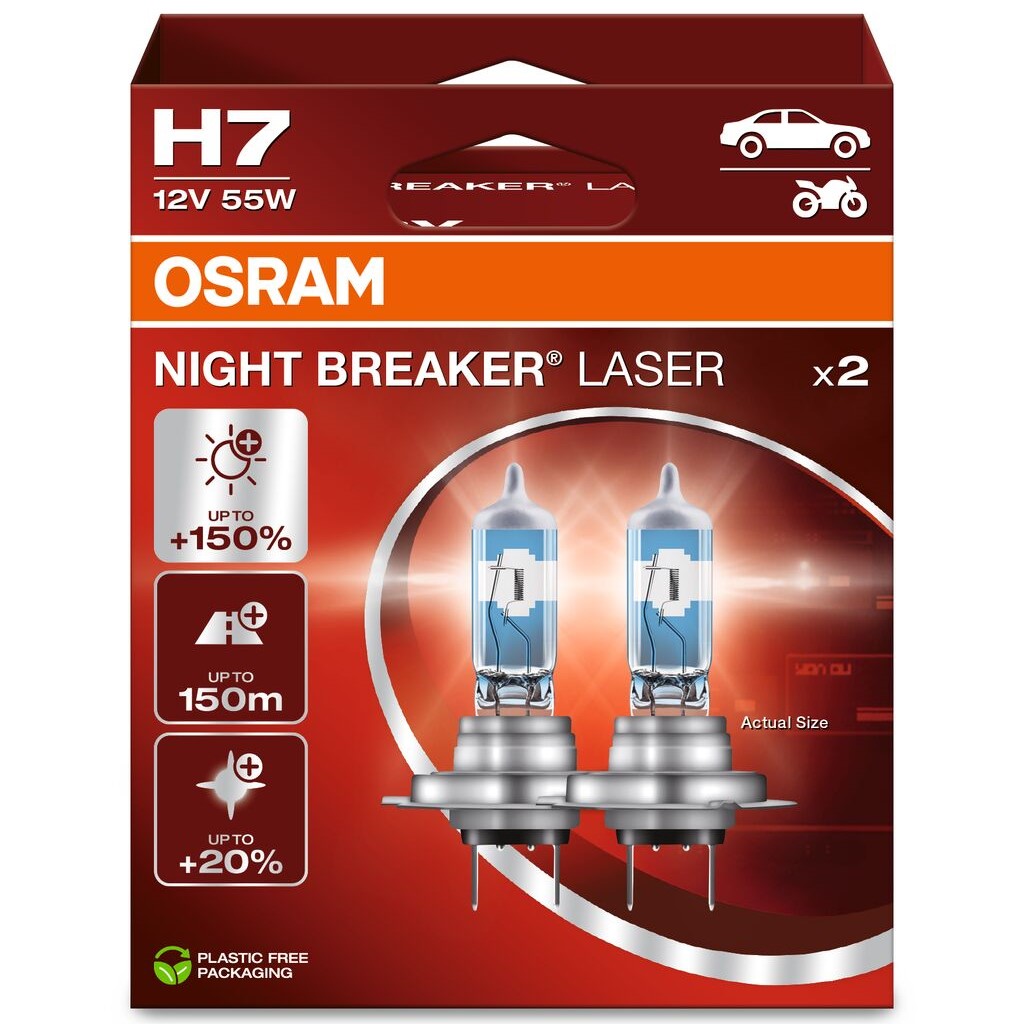 Osram H7 Night Breaker Laser +150% PX26d 12V 55W 2ks 64210NL-HCB