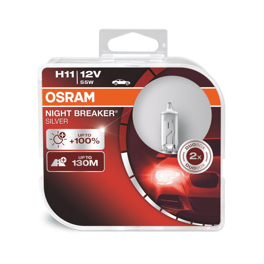 Osram H11 Night Breaker Silver +100% PGJ19-2 12V 55W 2ks  64211NBS-HCB