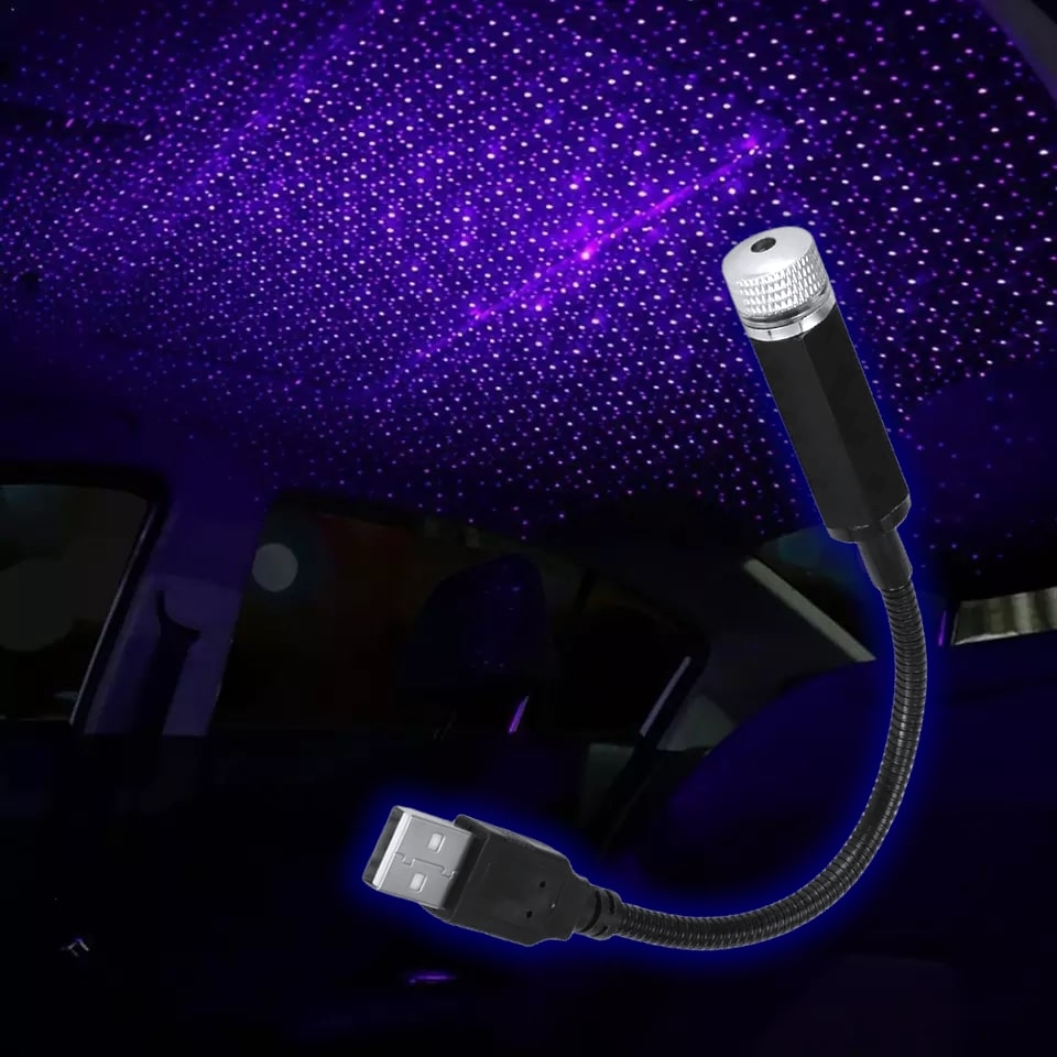 LED USB projektor noční oblohy, barva modrá