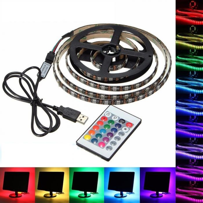 VÝPRODEJ - LED RGB 5m pásek za TV a PC, délka 5m
