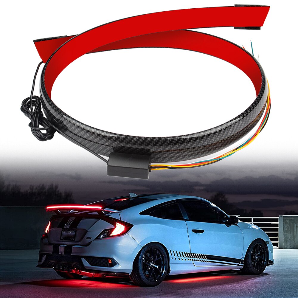 LED pásek na spoiler, brzdové světlo, carbon 120cm