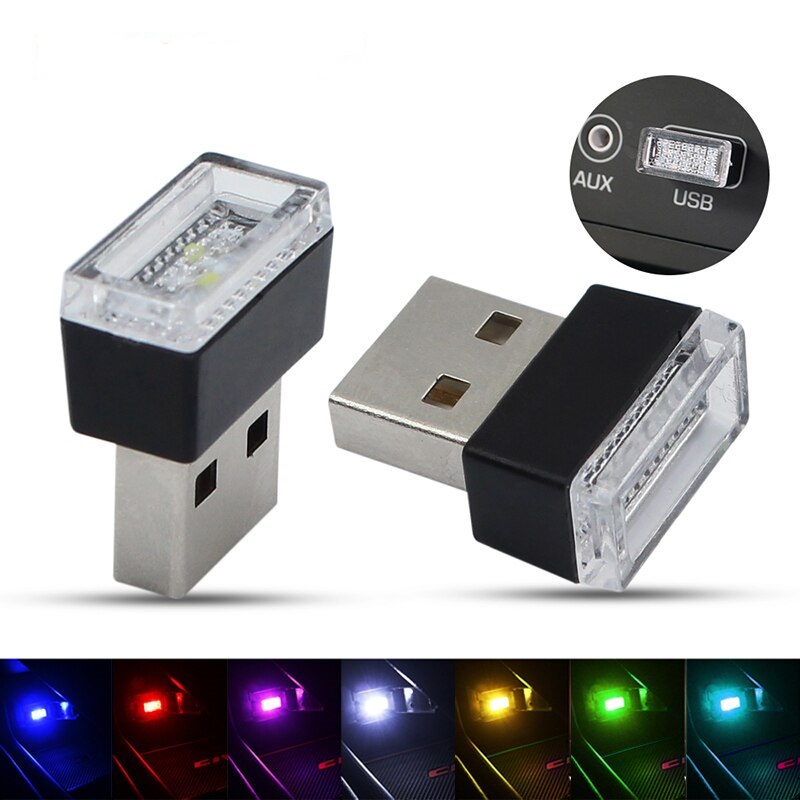 Mini USB LED světlo, barva modrá-ice