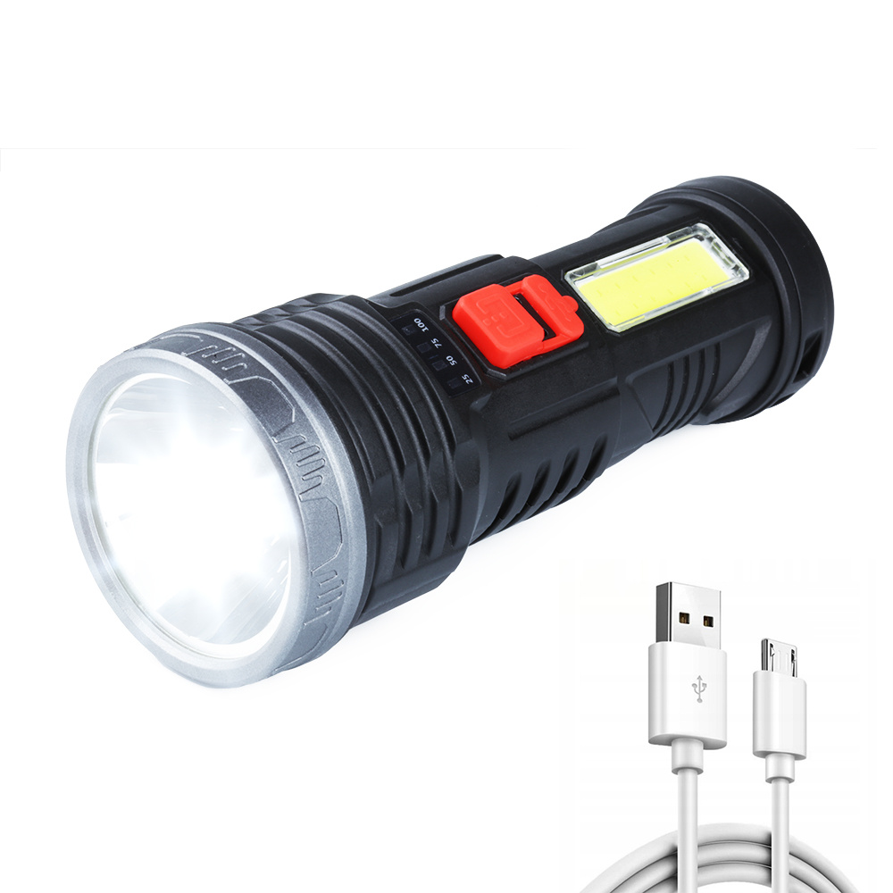 LED svítilna - baterka s vestavěnou dobíjecí baterií, 500lm 1200mAh 