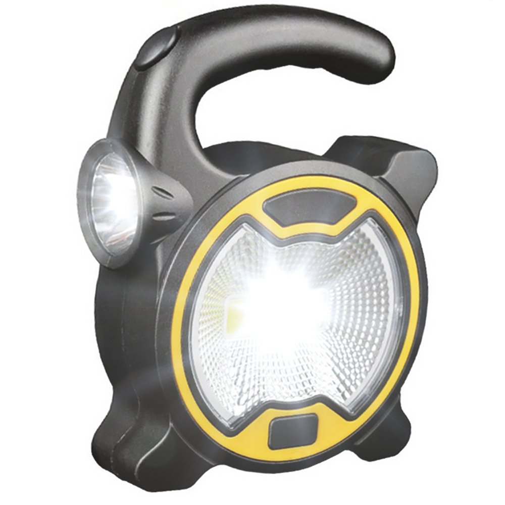 LED COB dílenská svítilna - baterka s rukojetí, 3xAA 