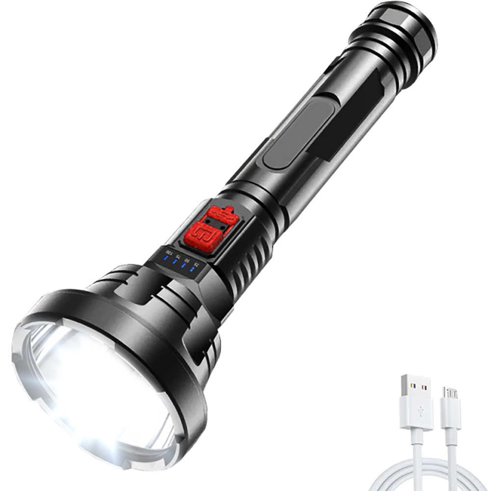LED svítilna - baterka s vestavěnou dobíjecí baterií, 3 světelné režimy, 500lm, 2000mAh