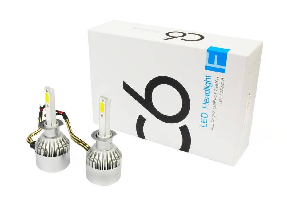 SUPERCENA - C6 H1 LED 6000k 36W 12V/24V (bez ventilátoru) sada 2ks