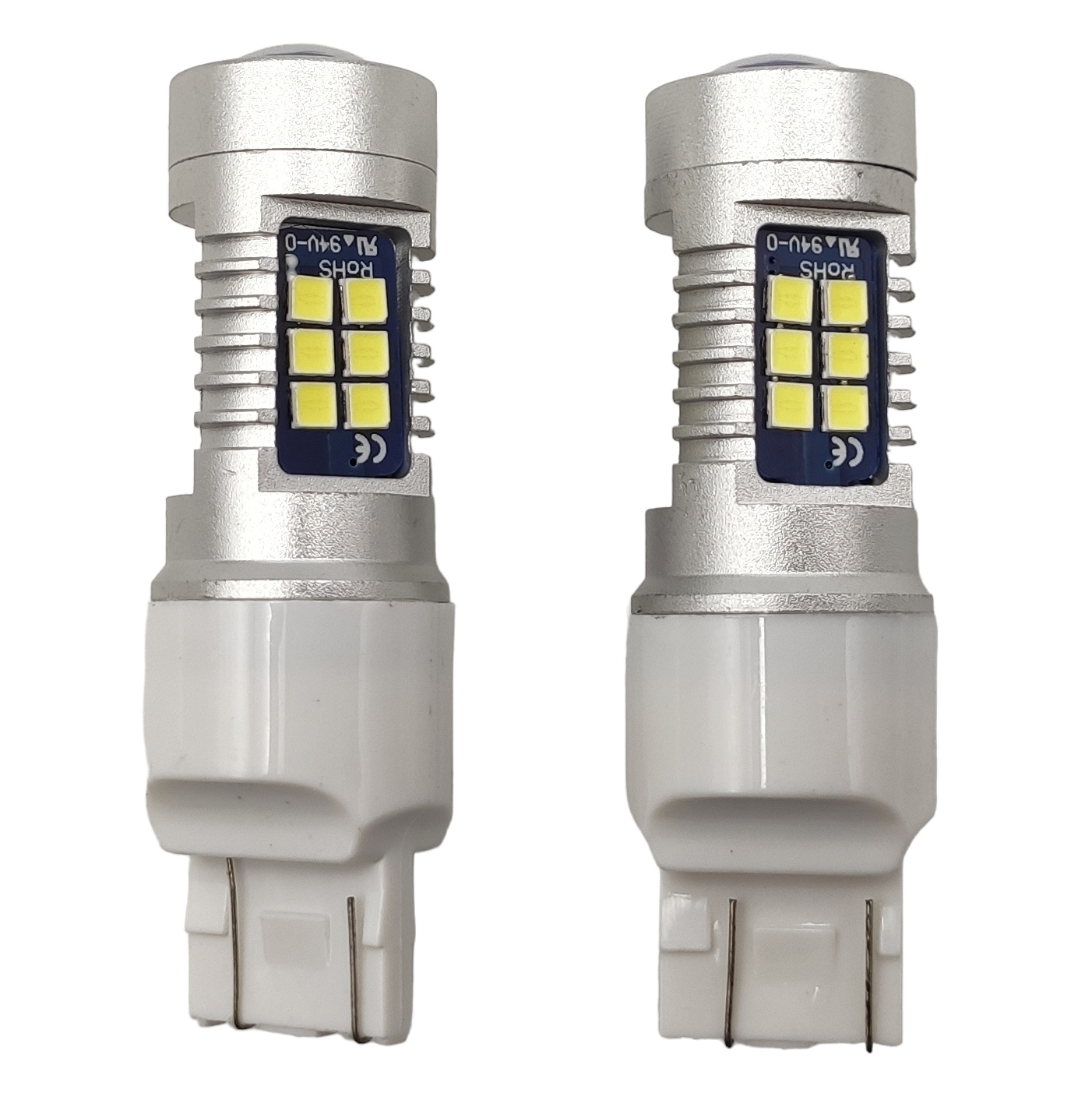 Bílá LED žárovka s paticí T20 (3157), 21 SMD, 1ks
