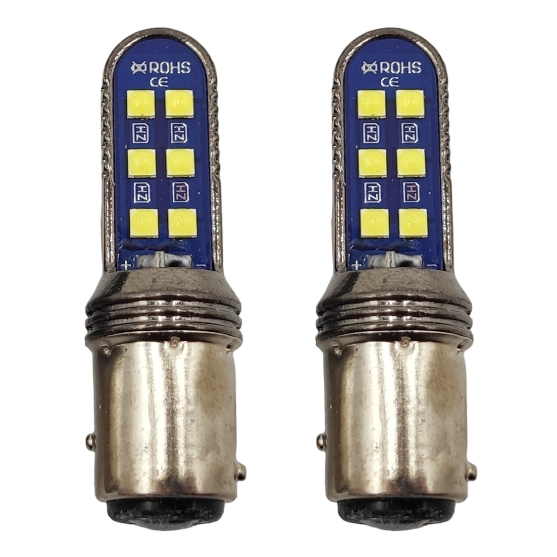 Bílá LED žárovka BA15D, CANBUS, 12 SMD, 1ks