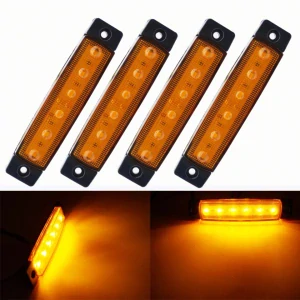 4x LED poziční obrysové světlo 12/24V 6SMD, oranžové