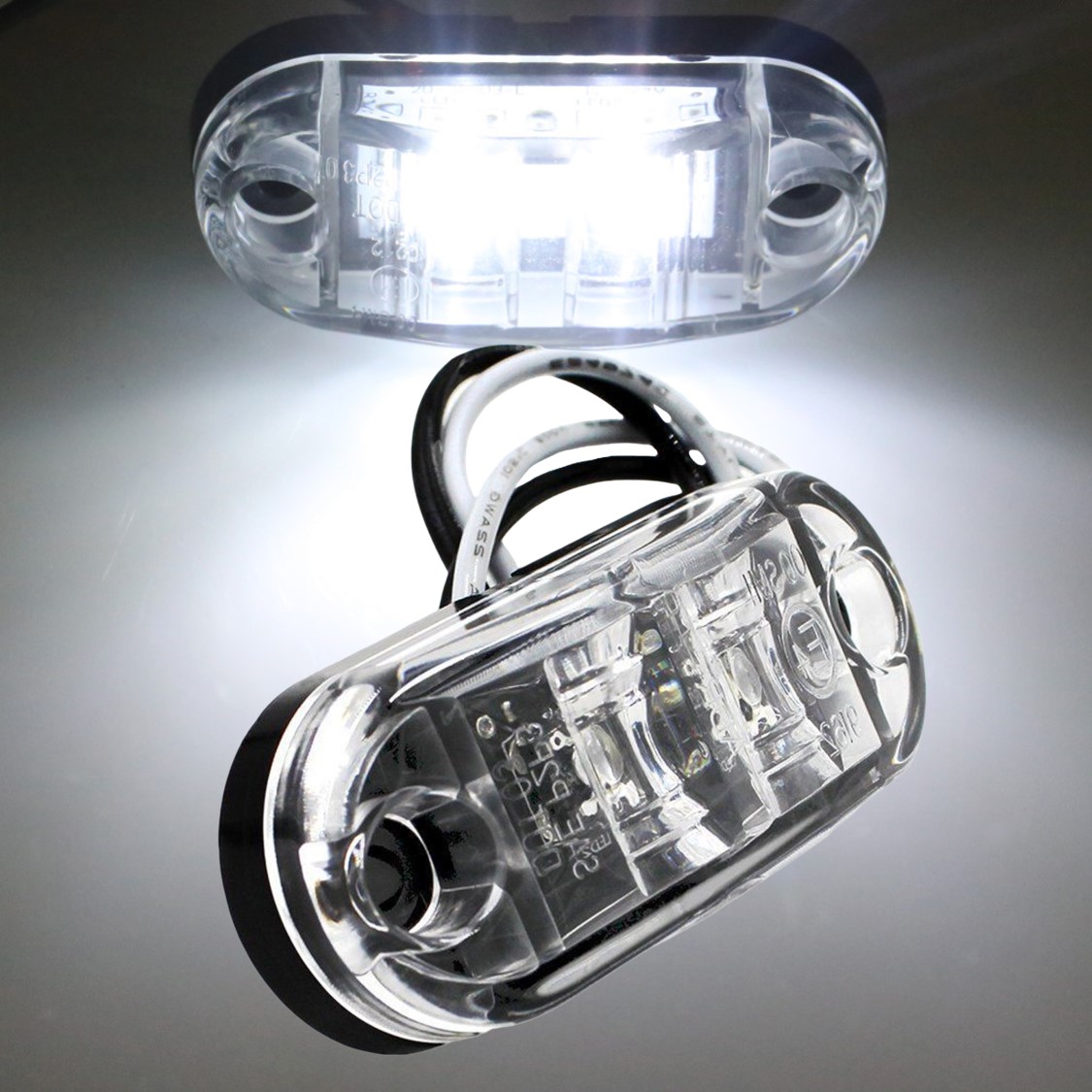 2x LED poziční obrysové světlo 12/24V 2SMD, bílé