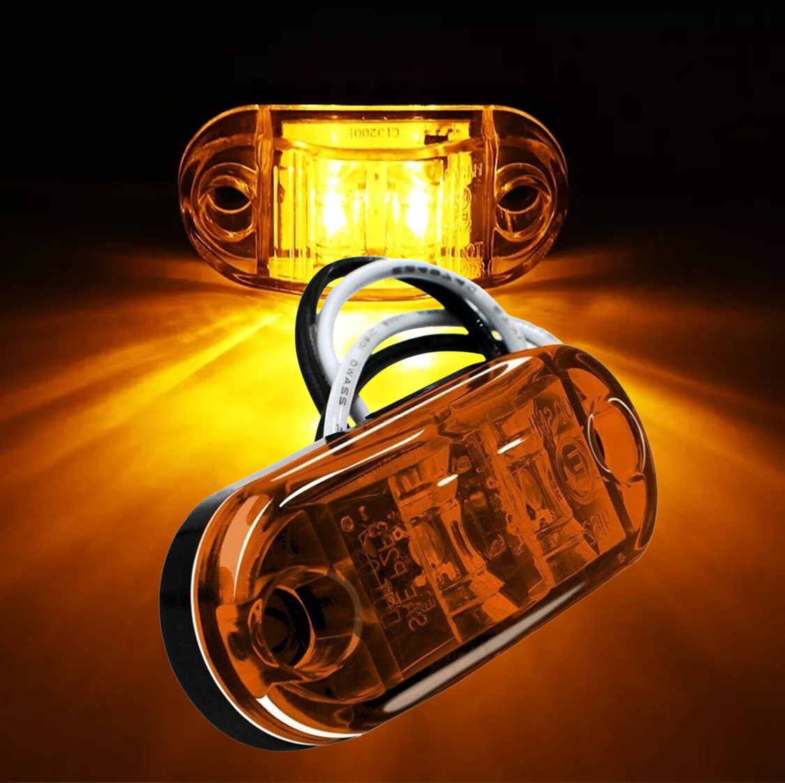 2x LED poziční obrysové světlo 12/24V 2SMD, oranžové