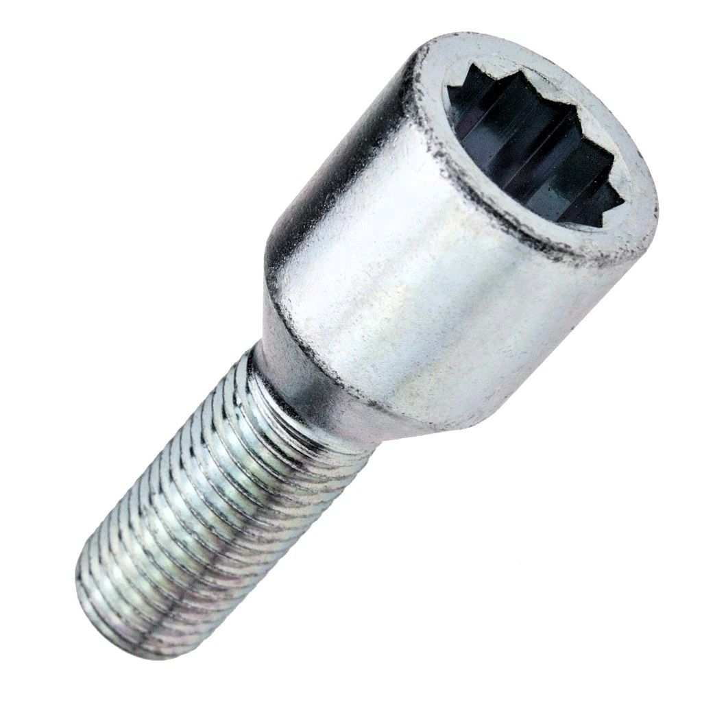 Kolový šroub M12x1,25x45, kužel s vnitřním mnohohranem, průměr hlavy 20, pozink