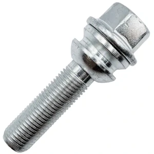 Kolový šroub M14x1,5x58mm, dosedací plocha koule R14 pohyblivá, klíč 19, pozink stříbrný