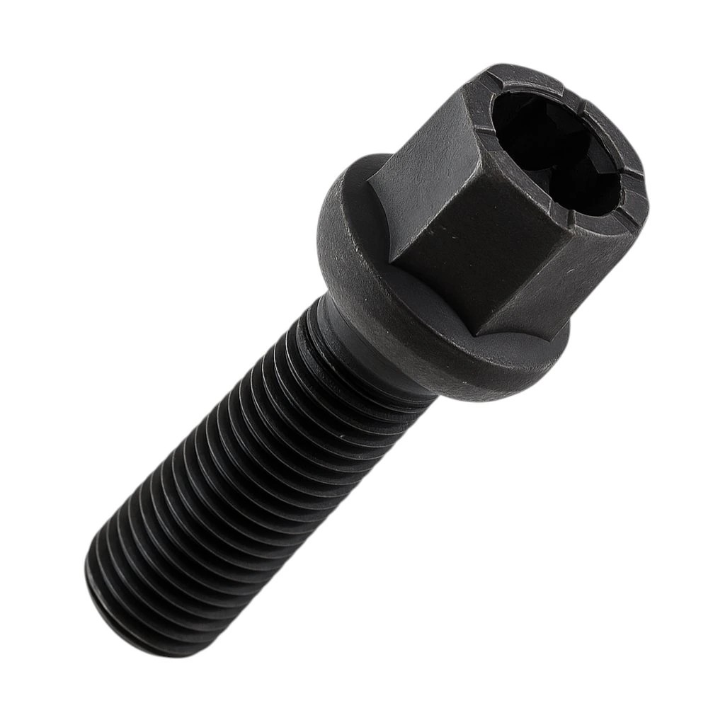 Kolový šroub M14x1,5x40mm, dosedací plocha koule R13, klíč 17, černý pozink