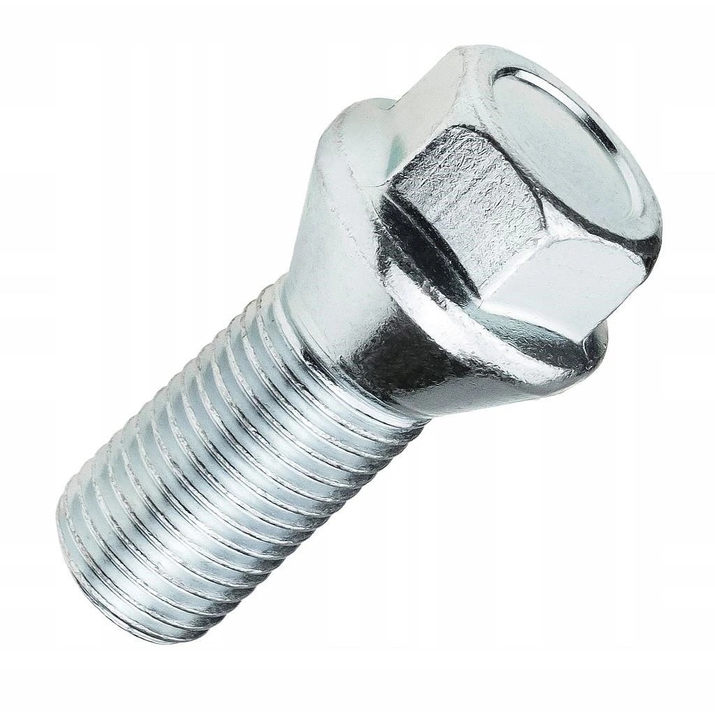 Kolový šroub M12x1,5x19mm, kužel 60° s krátkou hlavou, klíč 17, pozink, BIMECC