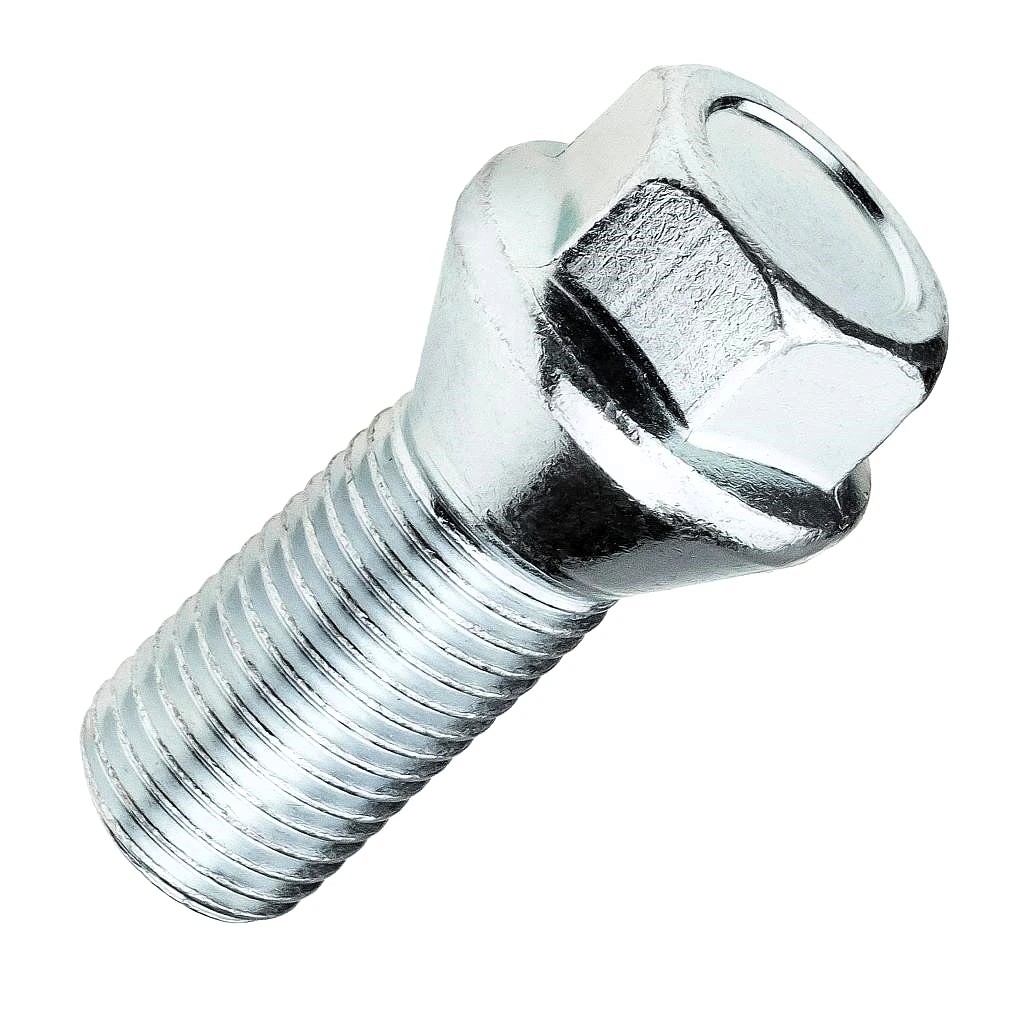 Kolový šroub M14x1,5x19mm, kužel 60° s krátkou hlavou, klíč 17, pozink, BIMECC
