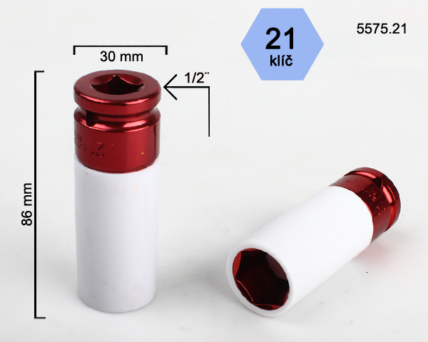 Klíč pro kolové šrouby a matice Carolus, na litá kola,hlava klíče 21mm