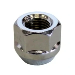 Kolová matice M12 x 1,5mm, dosedací plocha kužel, otevřená, klíč 19, pozink