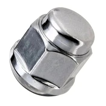 Kolová matice M14x1,5mm, dosedací plocha kužel, nerez víčko, klíč 19, pozink